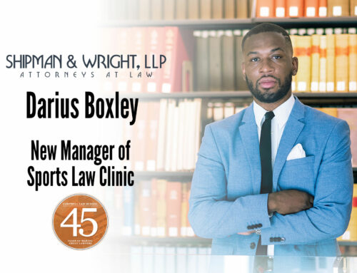 Darius Boxley named manager of sports law clinic